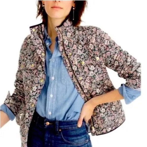 J. Crew Jackets & Blazers - J CREW x LIBERTY LONDON Garden Floral Quilted Field Jacket Medium M